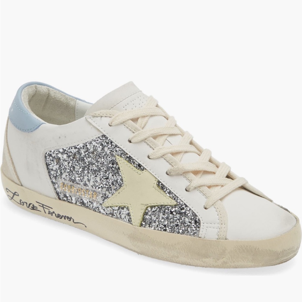 NIB Golden Goose Super-Star Glitter Bio
Based Low Top Sneaker size 40